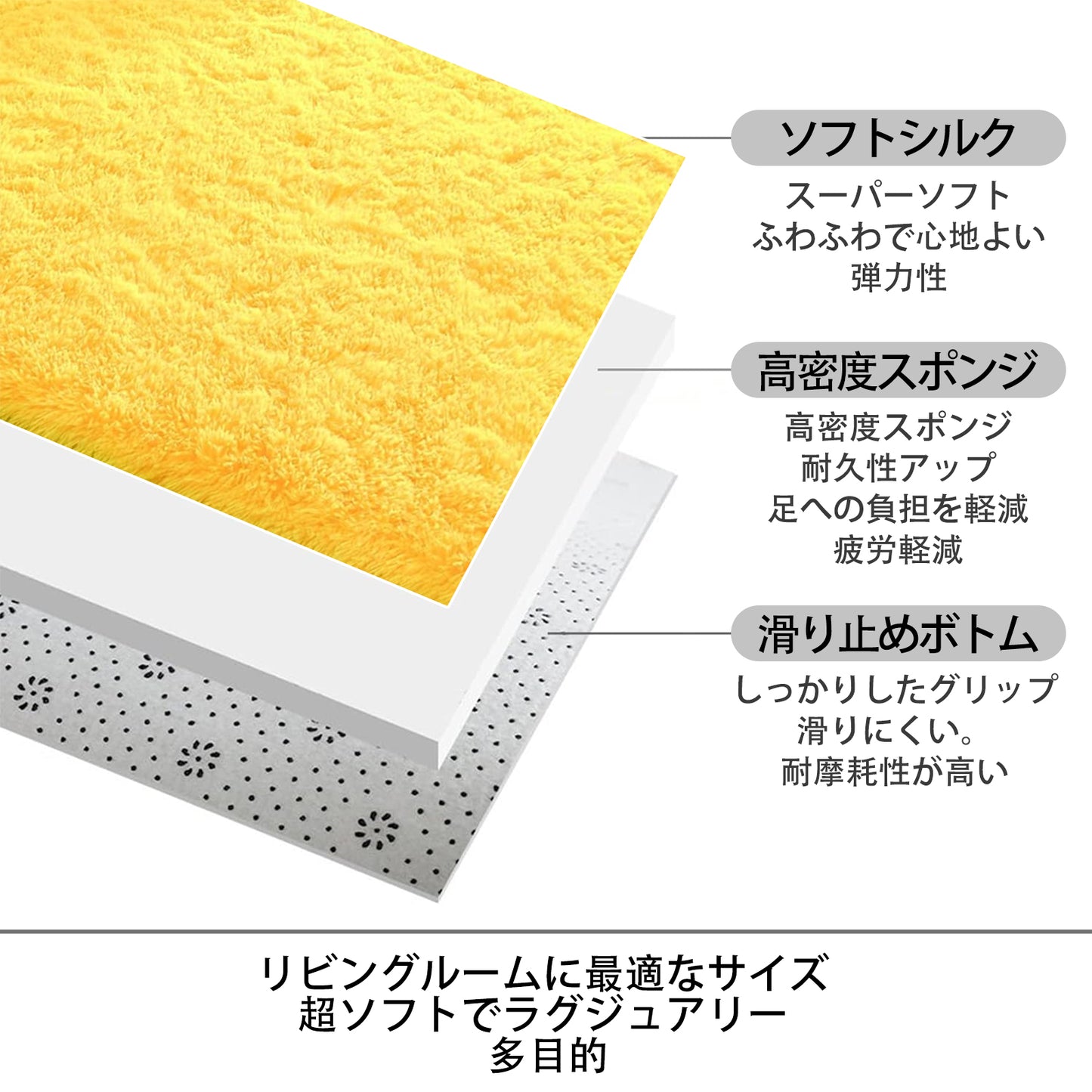 AIMECOラグマット カーペット 可愛いじゅうたん 約1.3畳 洗える 北欧おしゃれ rug carpet 抗菌除ダニ 子供部屋 リビング 女の子寮 サラリーマン 200*200